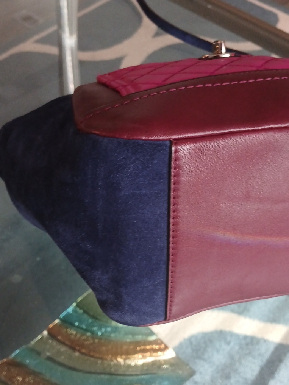 Coach Park Colorblock Leather And Suede Crossbody Satchel - Picture 5 of 9